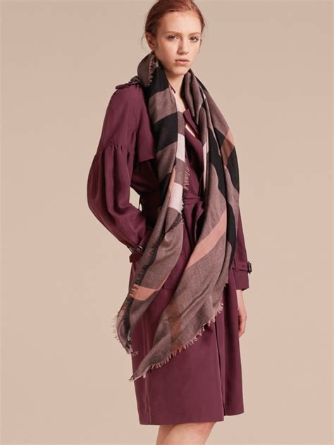 burberry checkered square scarf color rose|The Burberry Scarf .